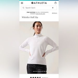 NWOT Athleta Whistler Half Zip